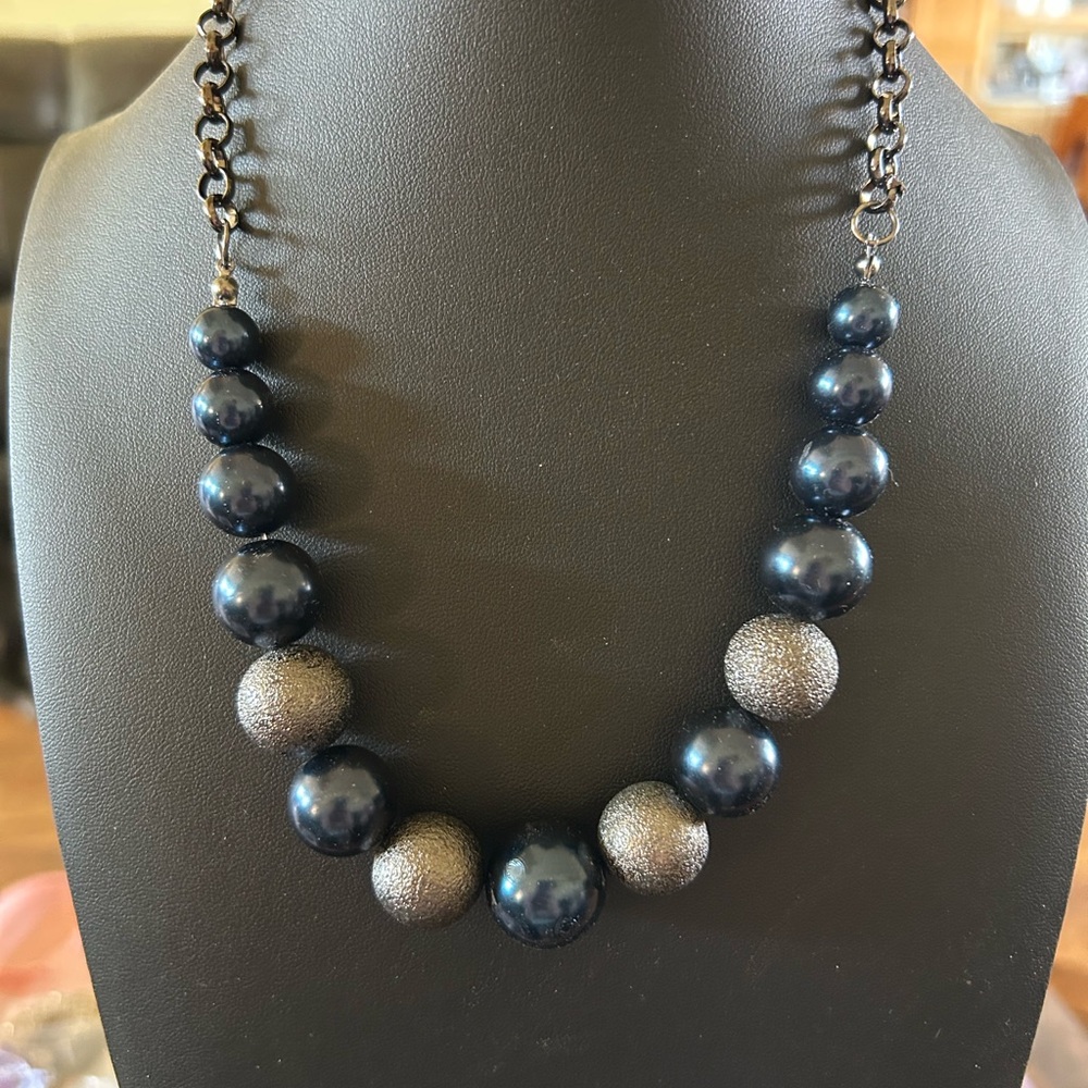 Blue and gunmetal set